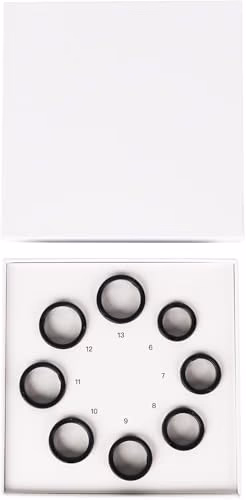 TIAZUUX Kit de taille de bague intelligente - 8 tailles (6-13) pour homme et femme - Outil de mesure précis pour bagues intelligentes - Trouvez avant l'achat - Guide des tailles de bijoux pour